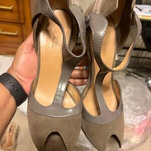 L.A.M.B. Gray and Brown Heels